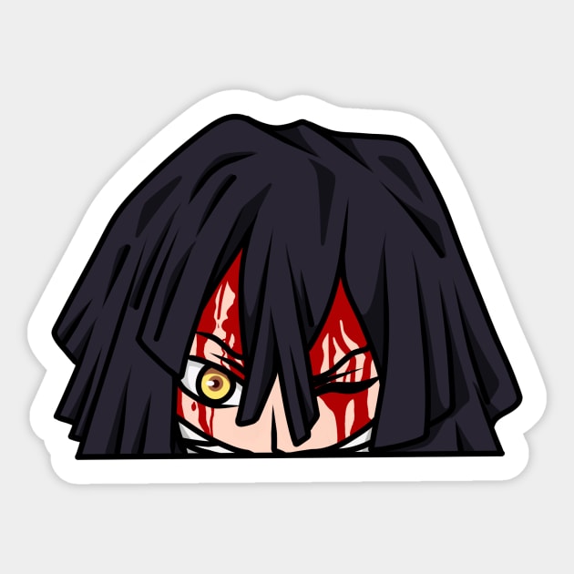 Obanai Iguro Peekers Sticker by No-No-Square